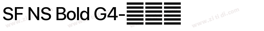 SF NS Bold G4字体转换